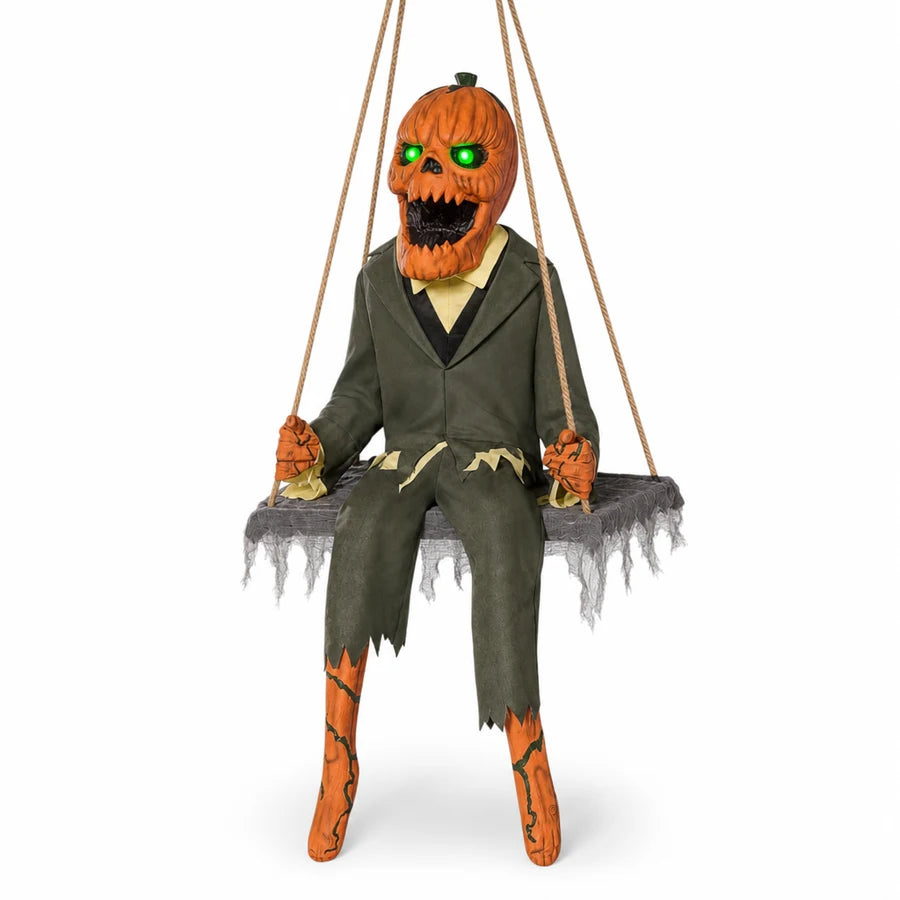 Hallowmere 5 ft Jack-o'-Lantern, studio packshot on white