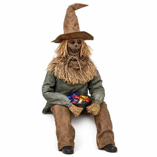 Witherfield 4 ft Scarecrow, studio packshot on white