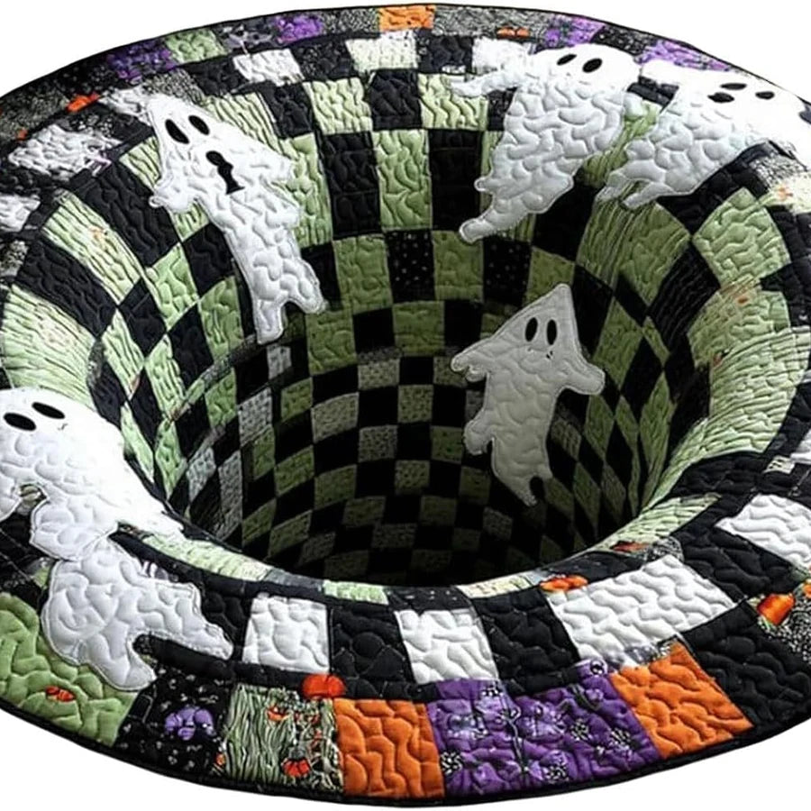 Front view of the Wraithveil Illusion Rug, showing its printed 3D illusion design