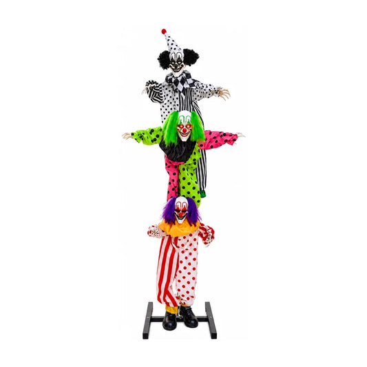 Duskmere 6 ft Clown Animatronic, studio packshot on white