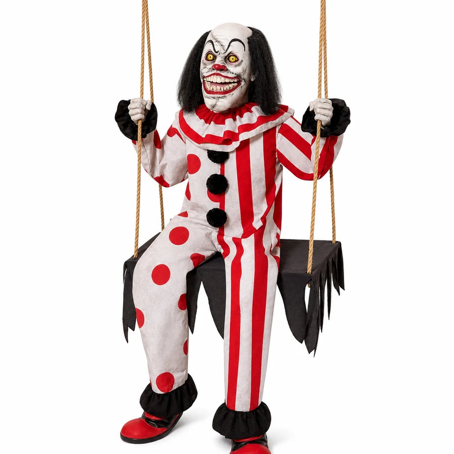 Banshee Hollow 4 ft Clown Animatronic, studio packshot on white