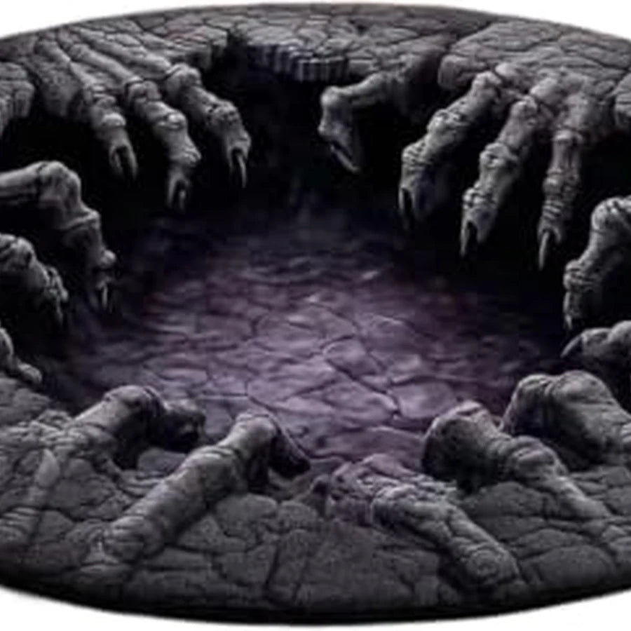 Close-up of the Grimclutch Illusion Rug's edge and non-slip backing