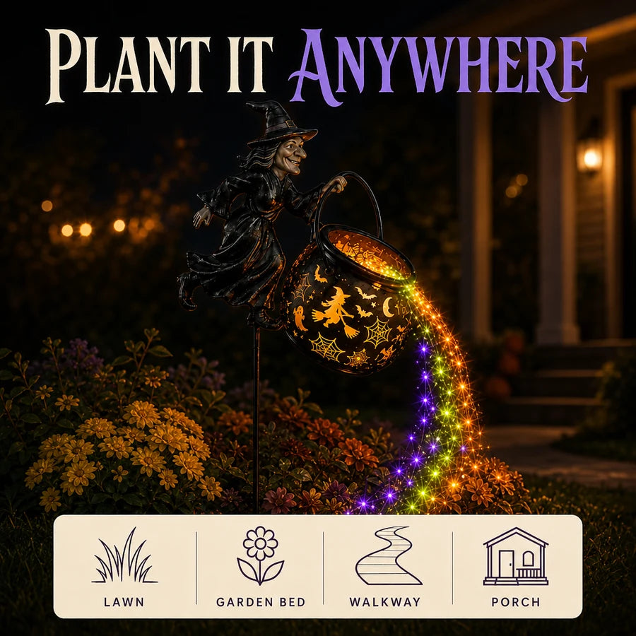 Infographic: plant it anywhere, icons for lawn, garden bed, walkway and porch