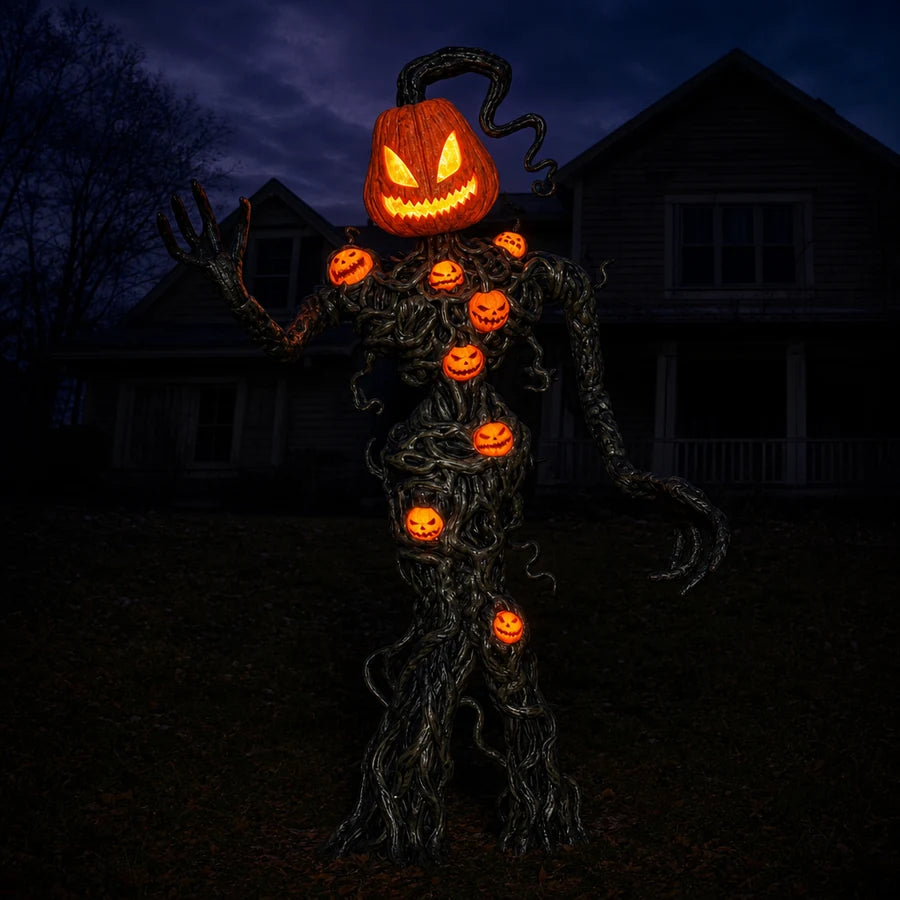 What it looks like at night: the only light on the lawn comes from inside it