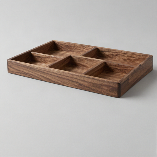 Solid Wood Desk Organizer Tray