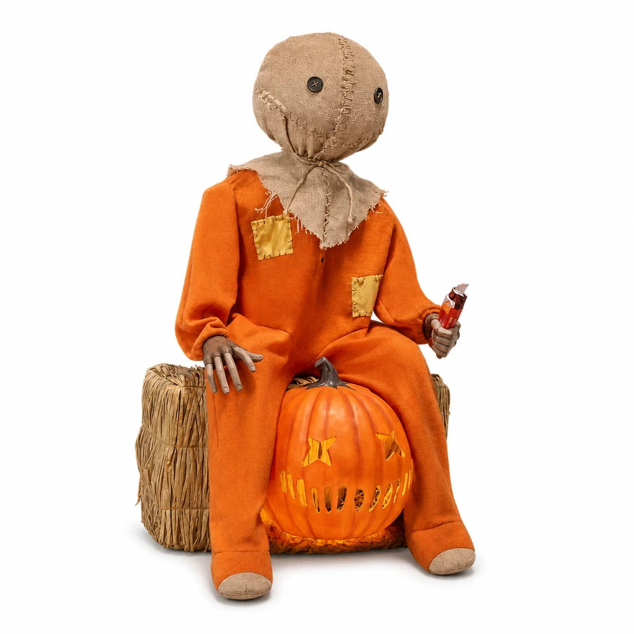 Burlap Sack Trickster Animatronic, studio packshot on white